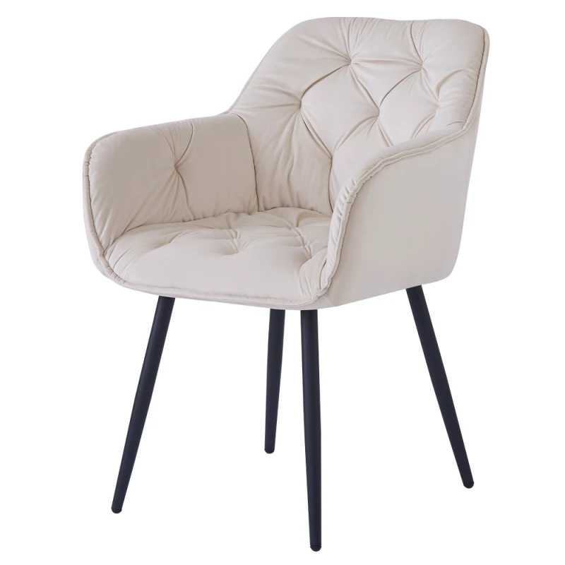 Designové křeslo, béžová Velvet látka, FEDRIS NEW 1