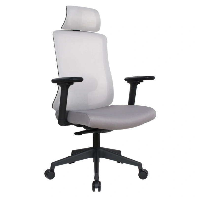 Kancelářské křeslo, šedá/černá, nosnost 150 kg, ROSANO