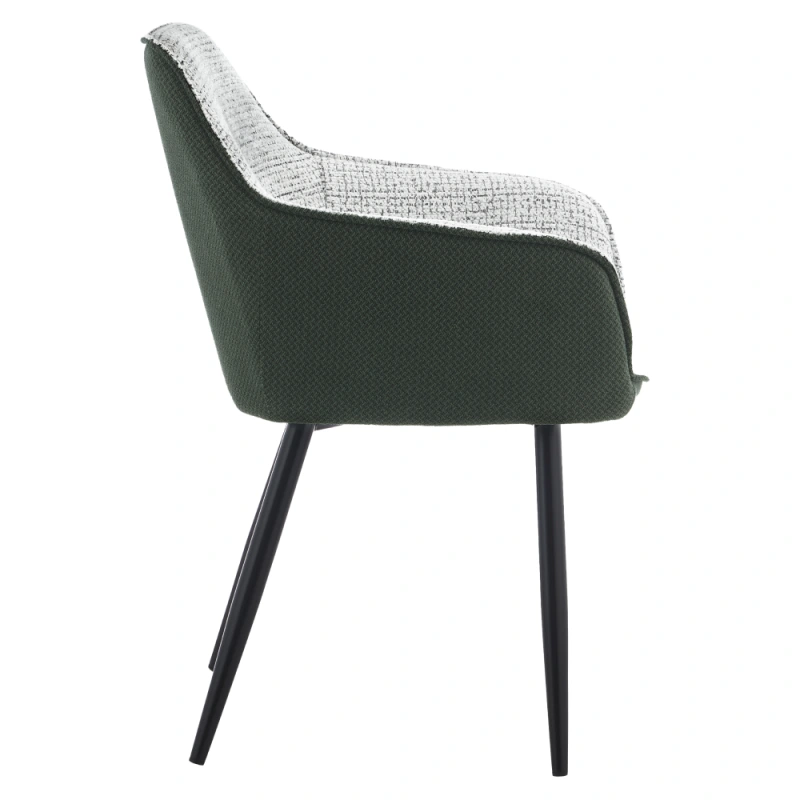 Dizajnové kreslo, zelená/svetlosivý melír/čierna, KATRIEL 3