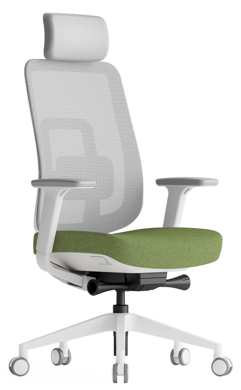 KREDE Kancelárska stolička K42 WHITE zelená