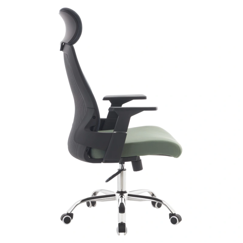 Kancelářské křeslo, tmavě šedá/zelená/chrom, HOLGER 2