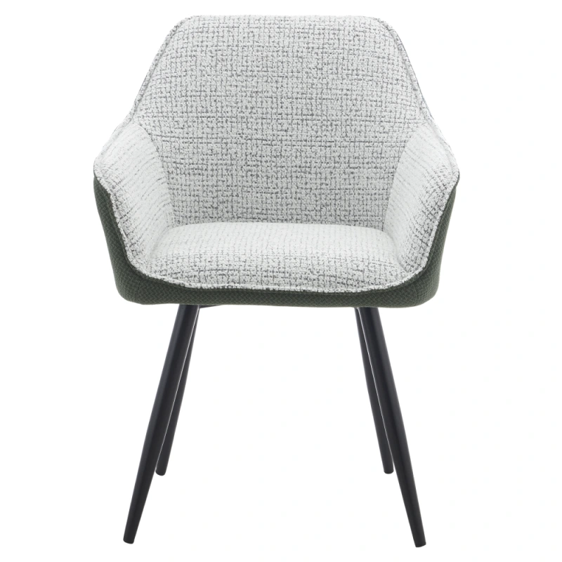 Dizajnové kreslo, zelená/svetlosivý melír/čierna, KATRIEL 2