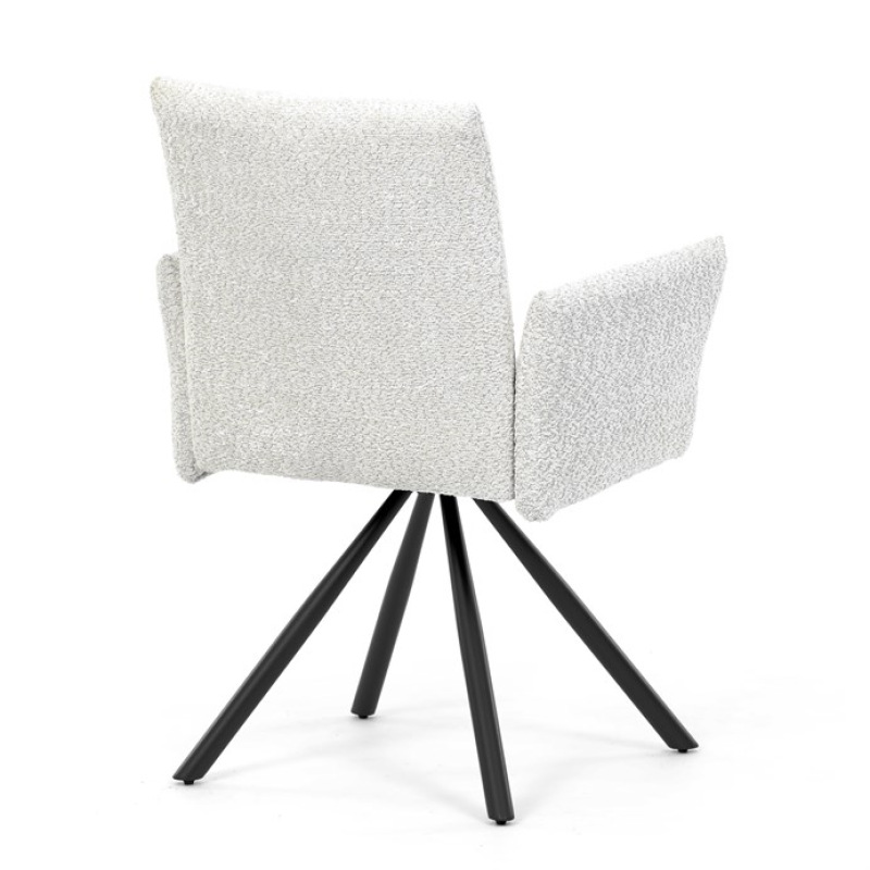 Jídelní židle, krémová, látka bouclé, DCH-W1117 CRM2 8