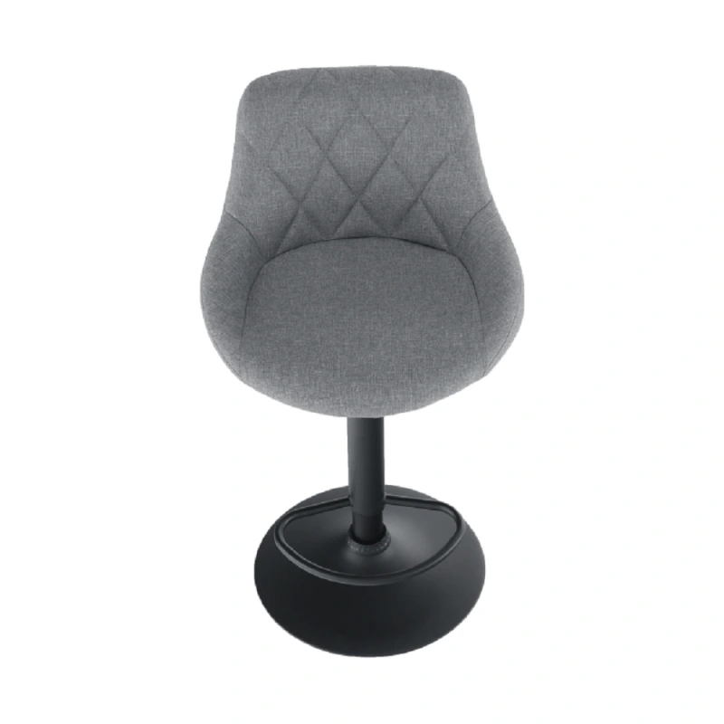 Barová stolička, látka sivá/čierna, TERKAN 17