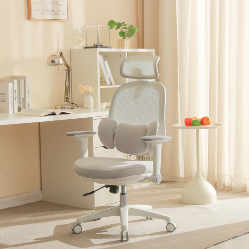 Kancelárske kreslo, sivá/biela, ABRAMO 12