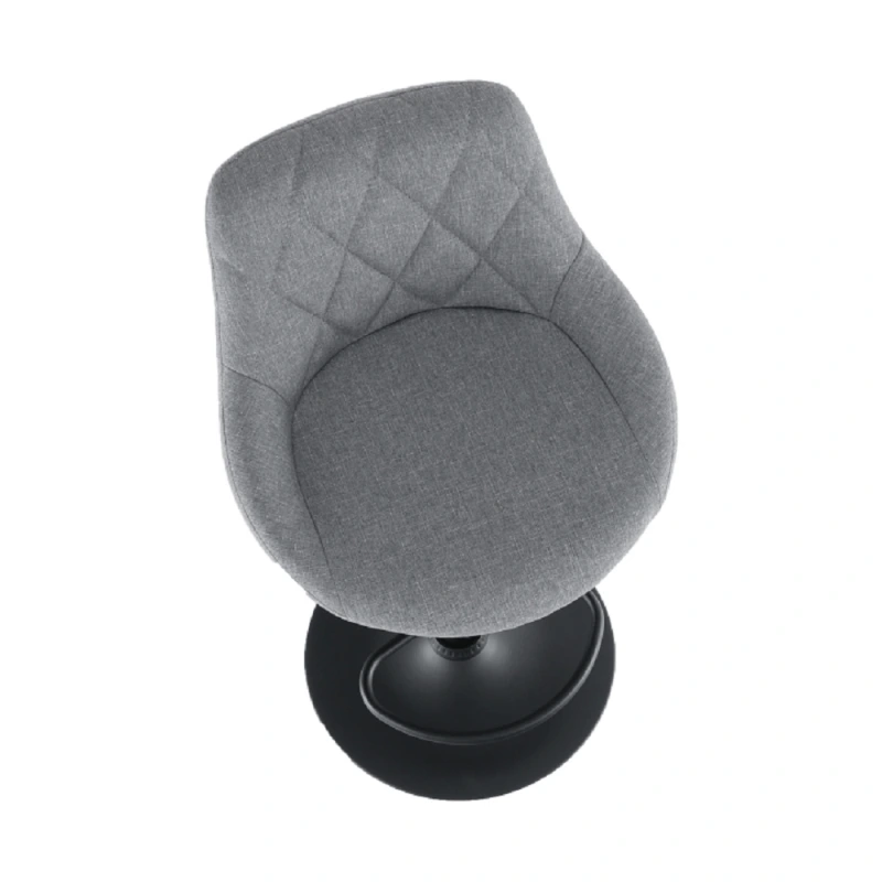 Barová stolička, látka sivá/čierna, TERKAN 1