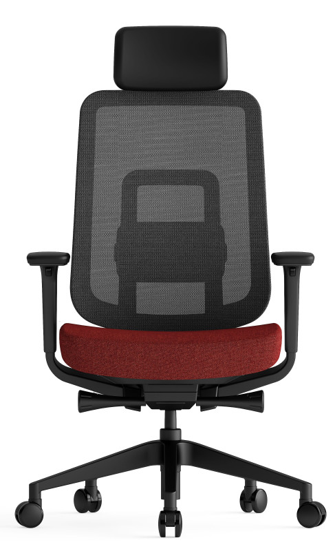 KREDE Kancelárska stolička K42 BLACK červená 2