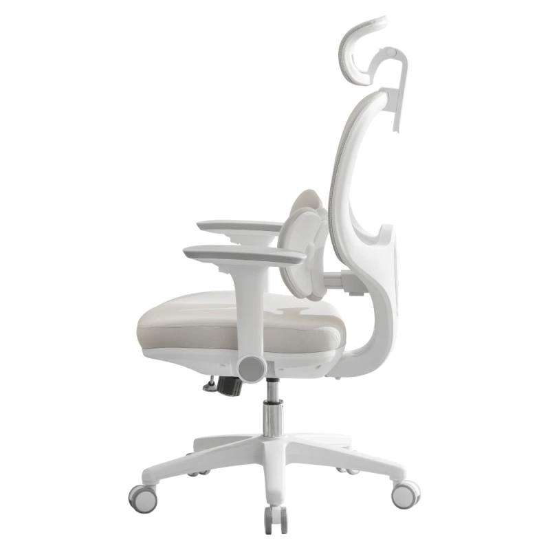 Kancelárske kreslo, sivá/biela, ABRAMO 2