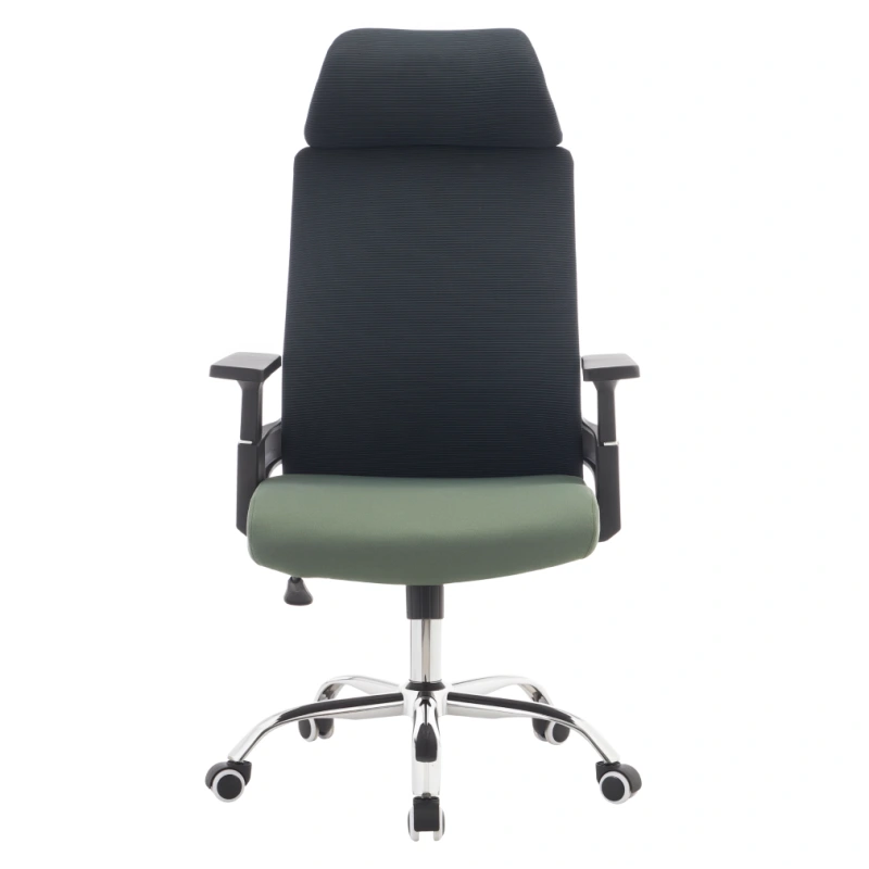 Kancelářské křeslo, tmavě šedá/zelená/chrom, HOLGER 1
