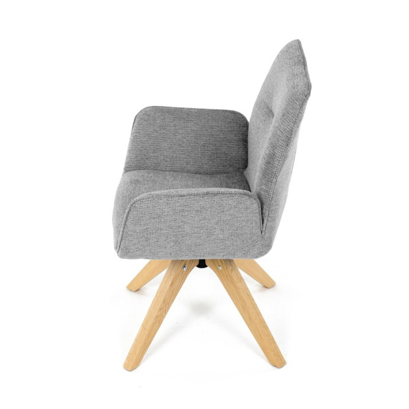 Jídelní židle, šedá, látka, DCH-C2148 SIL2 16