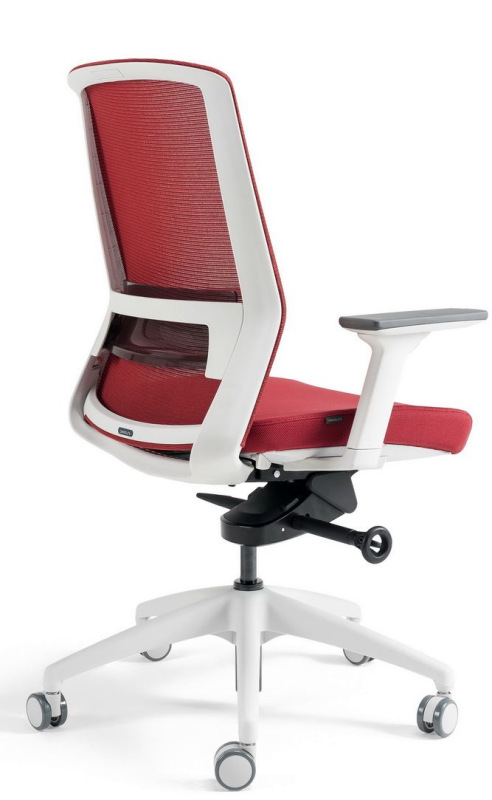 BESTUHL Kancelárska stolička J17 WHITE SP červená 15