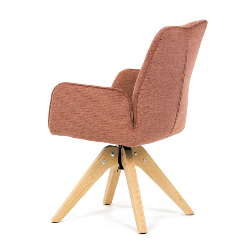 Jídelní židle, oranžová, látka, DCH-C2148 ORA2 5