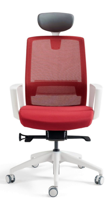BESTUHL Kancelárska stolička J17 WHITE SP červená 3