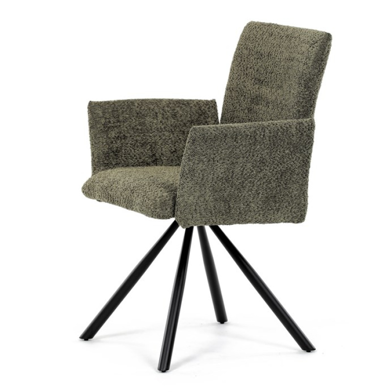 Jídelní židle, zelená, látka bouclé, DCH-W1117 GRN2 2