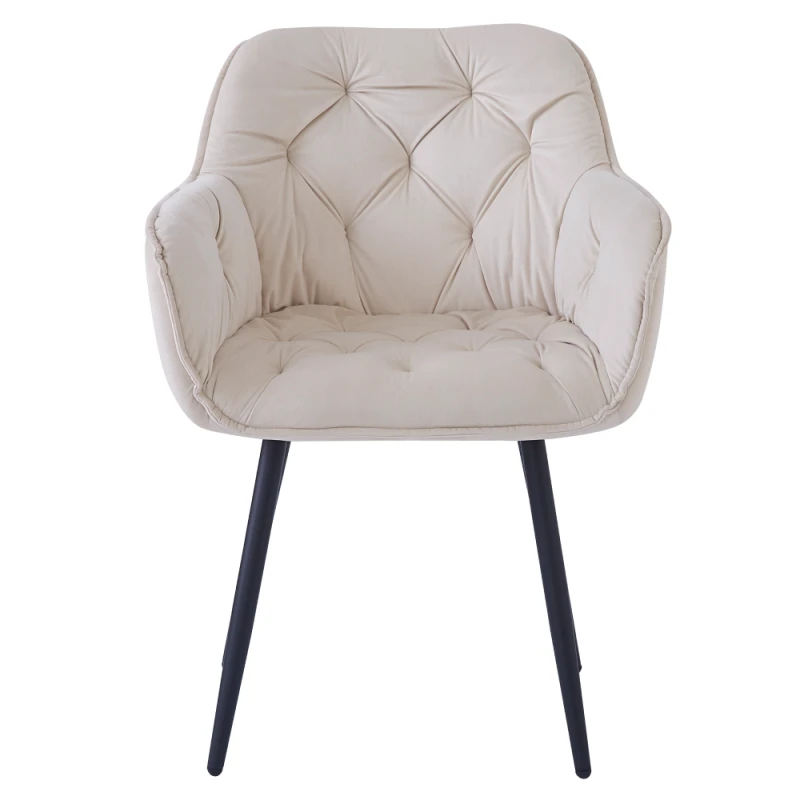 Designové křeslo, béžová Velvet látka, FEDRIS NEW 2