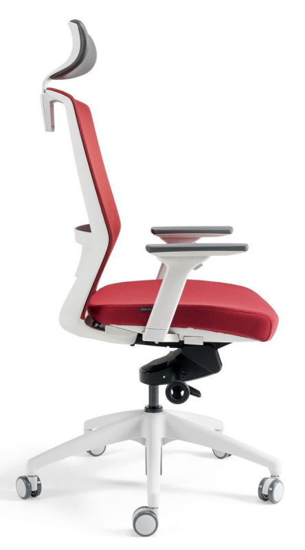 BESTUHL Kancelárska stolička J17 WHITE SP červená 7