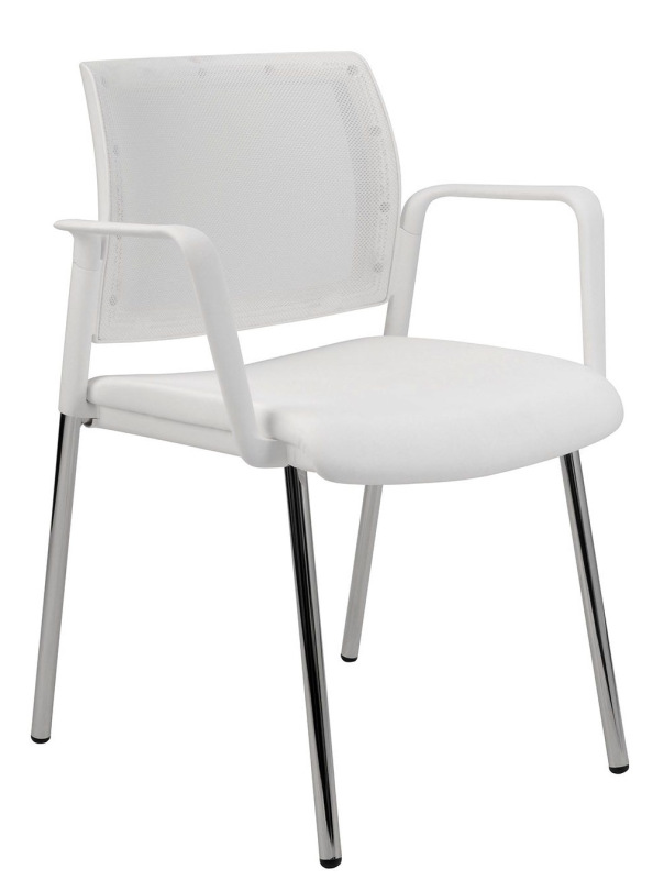 Konferenčná rokovacia stolička KENT PROKUR SIEŤ black & white čalúnenie ERA 9