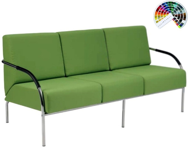 Kancelárska sedačka SALMA 3-sedák čalúnenie CURA, LUCKY