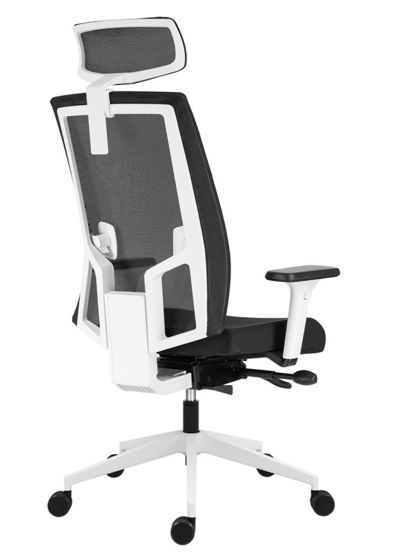 Kancelárska stolička 2900 SYN SL LAPEL BLACK WHITE čalúnenie NAIROBI 4