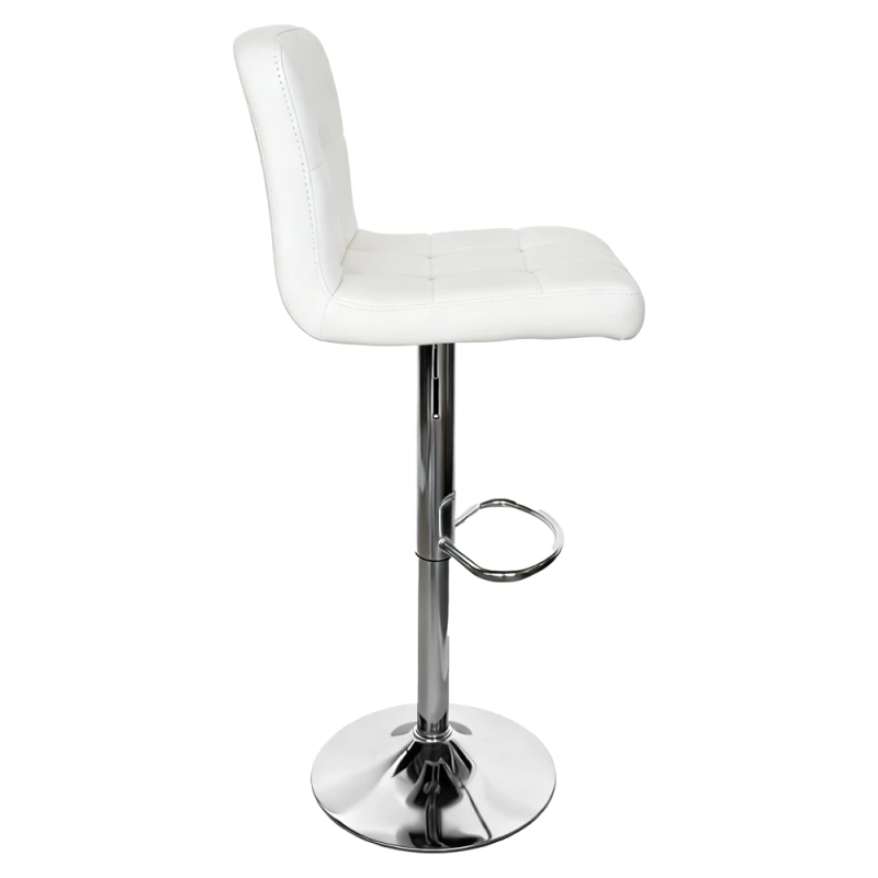 Barová židle, ekokůže bílá/chrom, KANDY 2 NEW 2