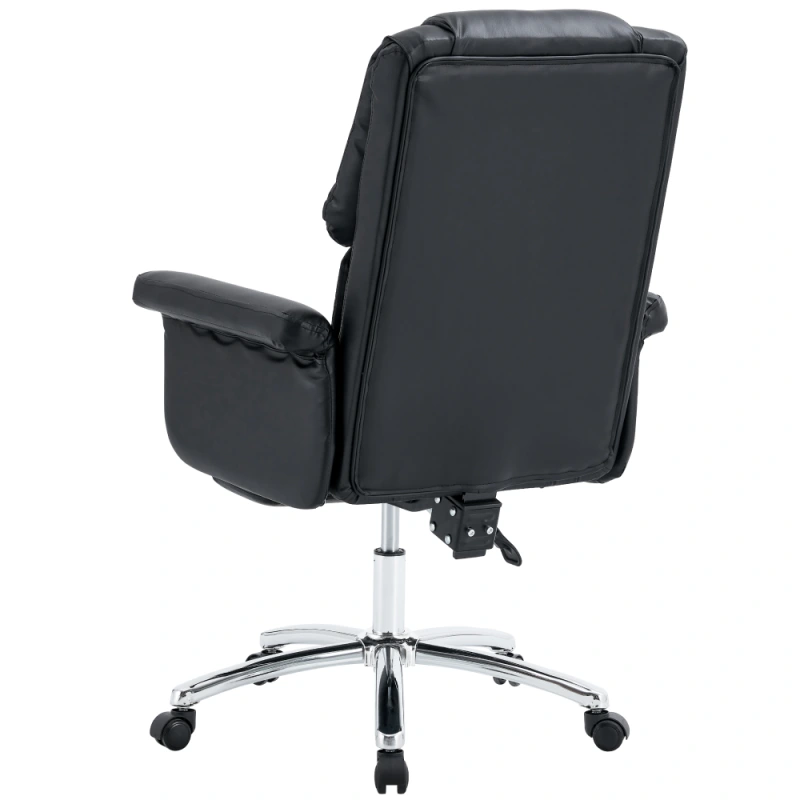 Kancelárske kreslo s podnožou, ekokoža čierna, RODIK 3
