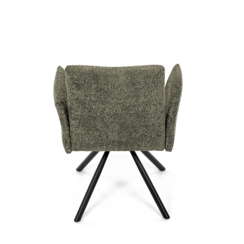 Jídelní židle, zelená, látka bouclé, DCH-W1117 GRN2 18