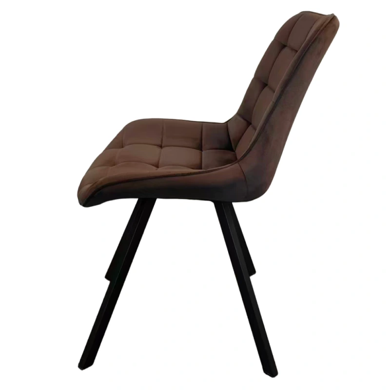 Jídelní židle, tmavě hnědá Velvet látka/ černá, SAMIRA 6