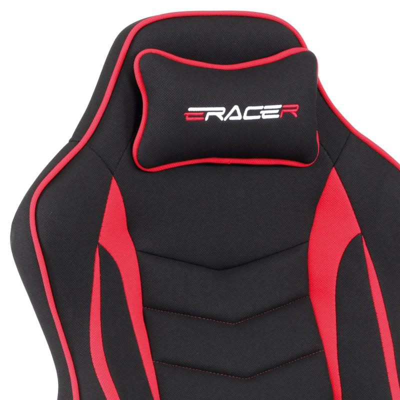 Herné a kancelárské kreslo E-racer KA-G408 RED, poťah červená a čierna látka