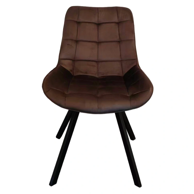 Jídelní židle, tmavě hnědá Velvet látka/ černá, SAMIRA 3