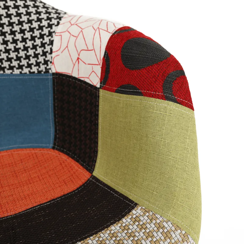 Křeslo, patchwork/buk, TOBO 4 NEW 1