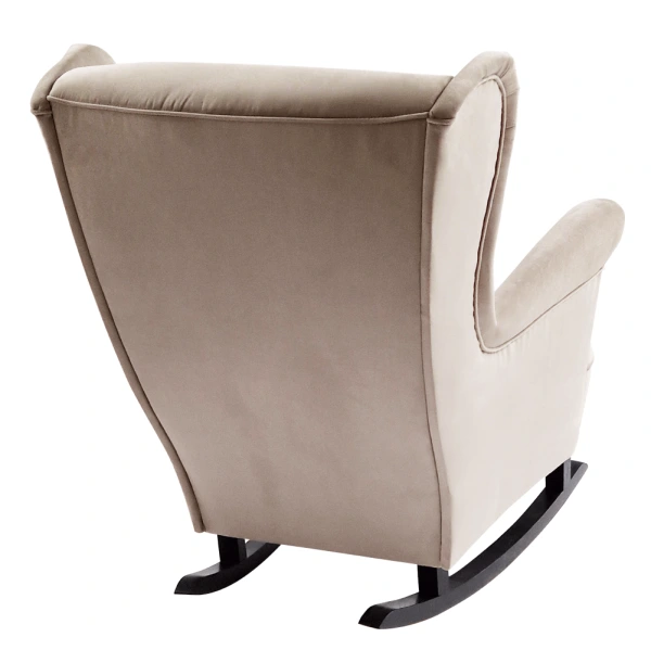 Hojdacie kreslo ušiak, béžová/čierna, TEJA 9