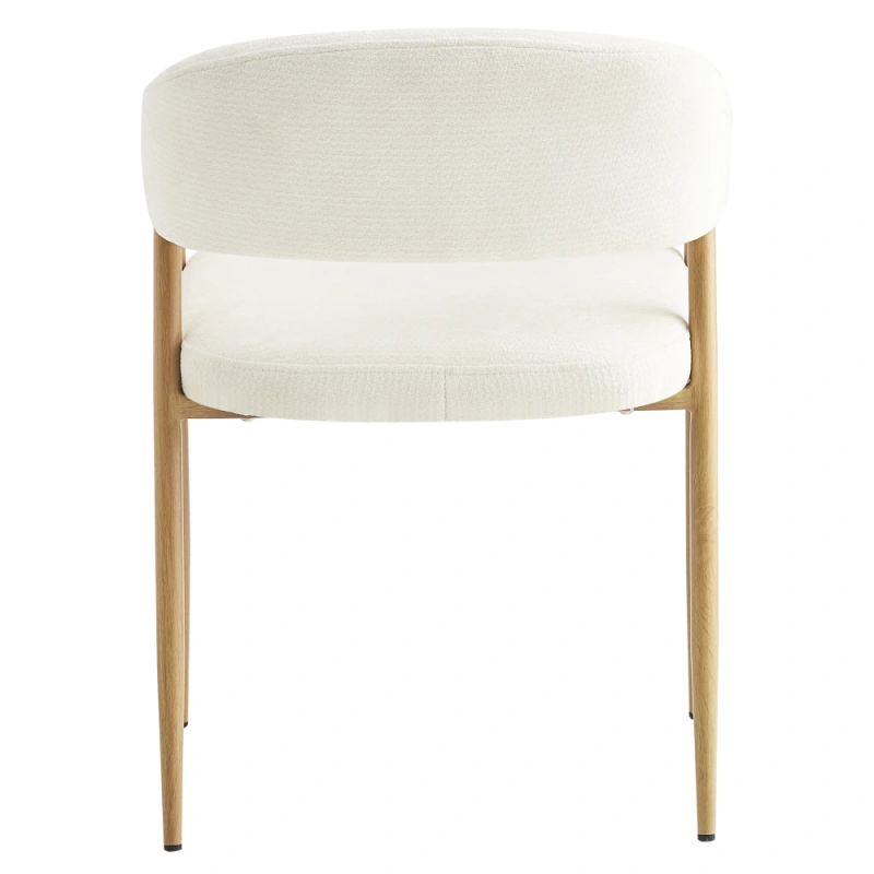 Dizajnové jedálenské kreslo, krémová/buk, NIZAR TYP 1 3