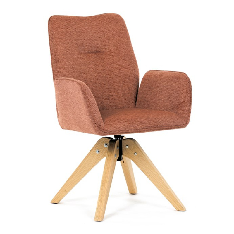 Jídelní židle, oranžová, látka, DCH-C2148 ORA2 12