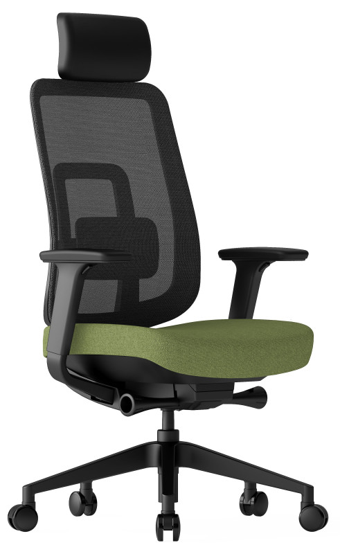 KREDE Kancelárska stolička K42 BLACK zelená