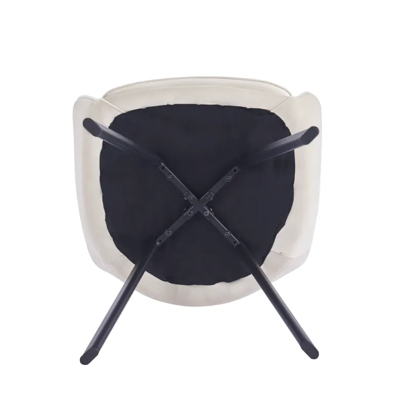 Designové křeslo, béžovošedá Velvet látka, AURIL 5