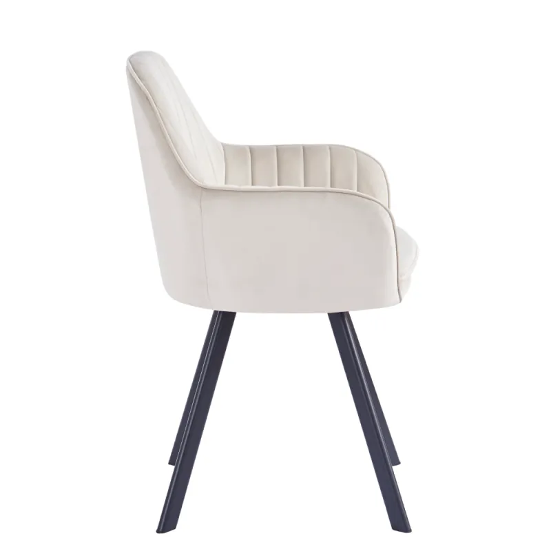 Designové křeslo, béžovošedá Velvet látka, AURIL 2