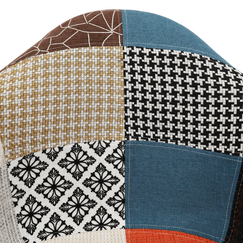 Křeslo, patchwork/buk, TOBO 4 NEW 12
