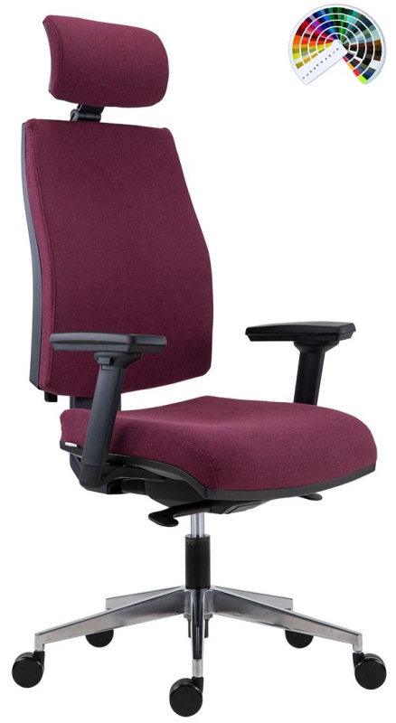 Kancelářská židle 1880 SYN SL ARMIN, čalounění z kůže LEATHER