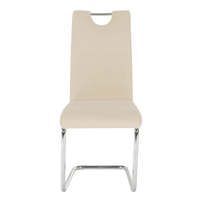 Jídelní židle, béžová Dulux Velvet látka, ABIRA NEW 2