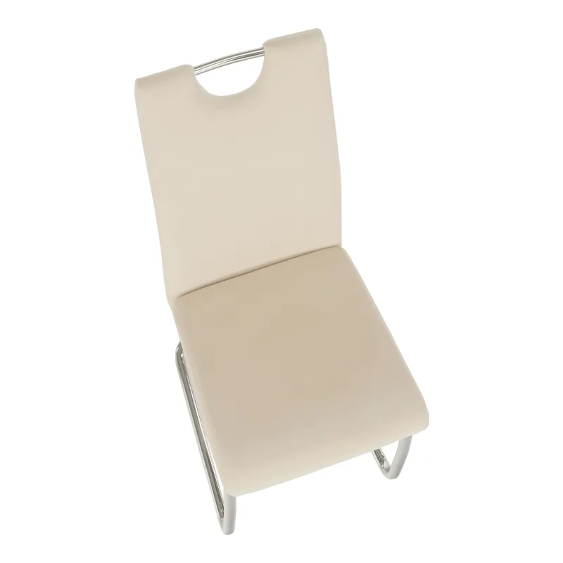Jídelní židle, béžová Dulux Velvet látka, ABIRA NEW 5