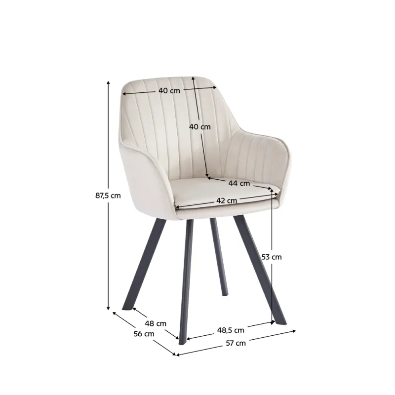Designové křeslo, béžovošedá Velvet látka, AURIL 1