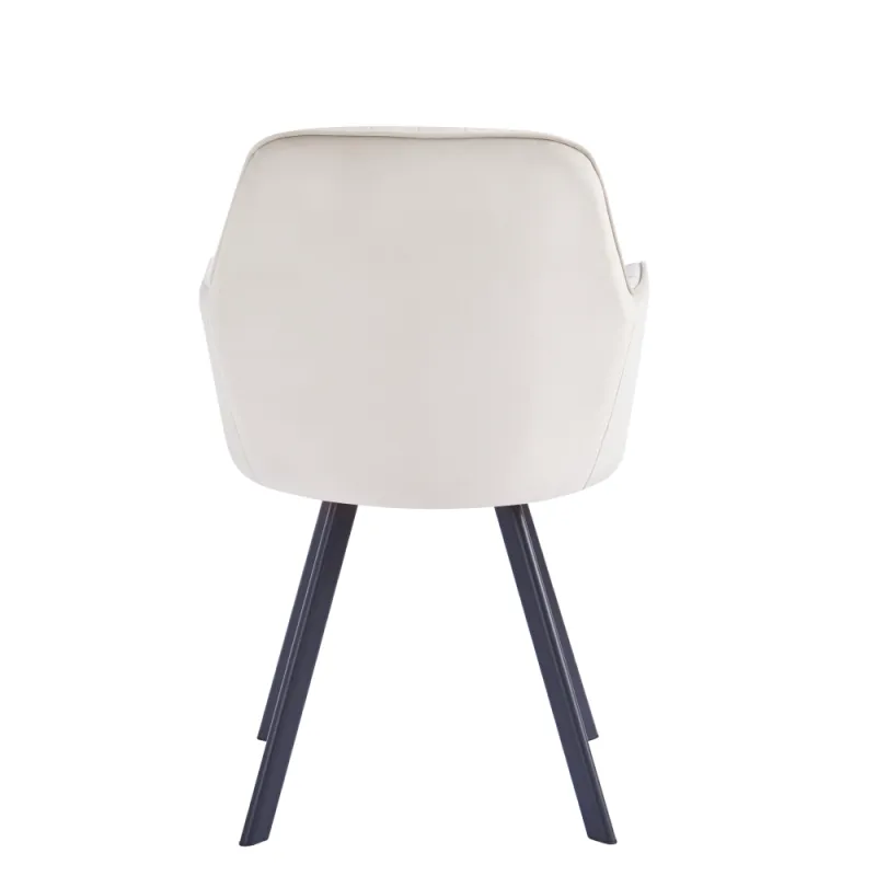 Designové křeslo, béžovošedá Velvet látka, AURIL 4