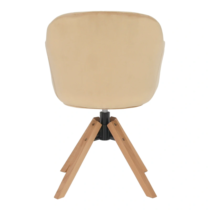 Otočné kreslo, béžová/buk, DALIO 5
