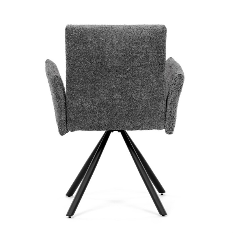 Jídelní židle, šedá, látka bouclé, DCH-W1117 GREY2 7