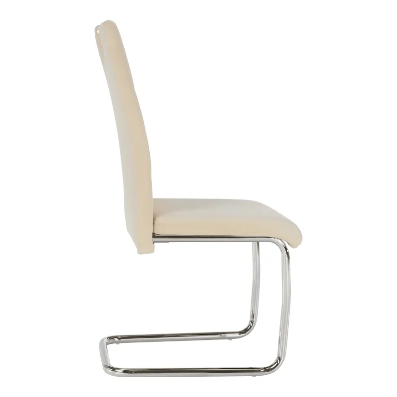 Jídelní židle, béžová Dulux Velvet látka, ABIRA NEW 3
