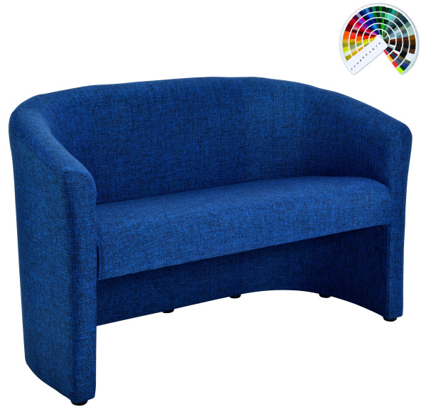 Kancelárska sedačka KELLY 2-sedák čalúnenie KOŽENKA Valencia, Silvertex 1