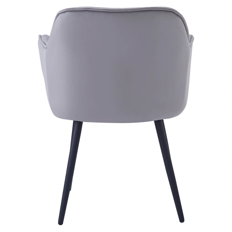 Dizajnové kreslo, svetlosivá Velvet látka, FEDRIS 2 NEW 3