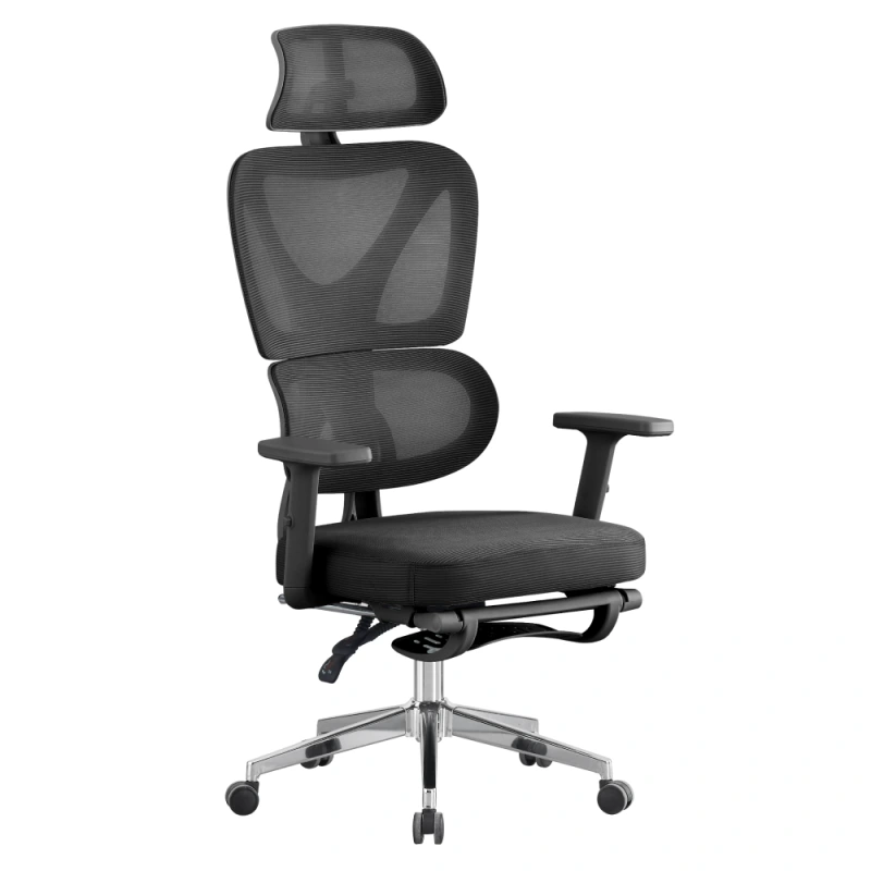 Kancelárske kreslo, čierna/chróm, DEMOS