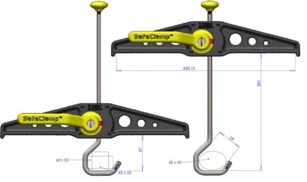 ALVE Upínací systém na rebríky k streche auta 3060 SAFE CLAMP