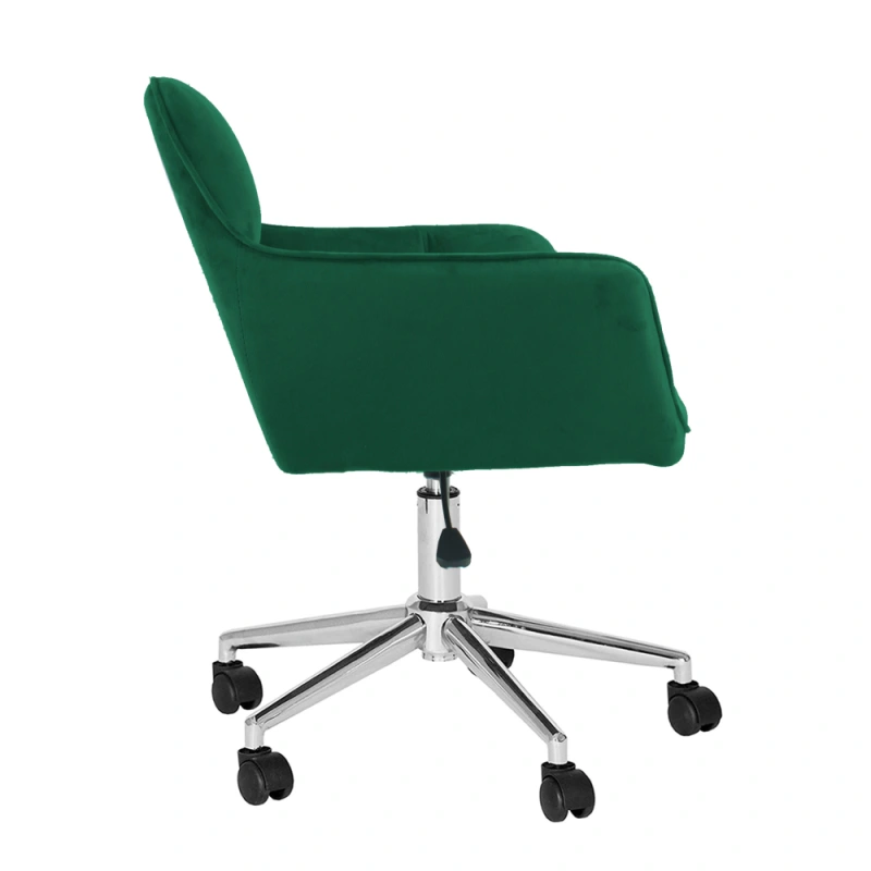 Kancelárske kreslo, smaragdová Velvet látka/chróm, HAGRID NEW 2